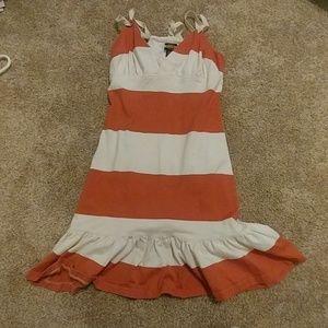 Ralph Lauren rugby pink white dress